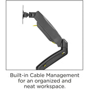 LLR99800, Single-Monitor Arm, 1 Each, Black by Lorell – Metal, Black