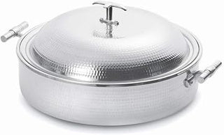 5904H Cook Buffet Collection 4 Quart Induction Chafing Dish, Round, with Lift Off Dome Lid, Hammered Finish