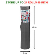 ProPik Wrapping Paper Storage Bag, Holds 25 Rolls 40 Inch, Grey