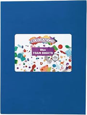 Colorations Blue Foam Sheets, 10-Pack, 9" x 12" Craft Foam Sheets