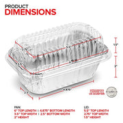 Stock Your Home Pans + Lids / 30 Pack / Silver Loaf Pans
