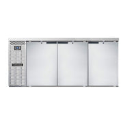 BBC79S-SS Three Section Refrigerated Back Bar Cooler by Continental Refrigerator – Stainless-Steel