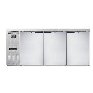 BBC79S-SS Three Section Refrigerated Back Bar Cooler by Continental Refrigerator – Stainless-Steel