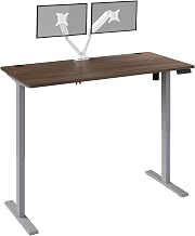 Bestar Upstand 30” x 60” Standing Desk with Dual Monitor Arm in Antigua