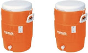 Igloo 5 Gallon Seat Top Beverage Jug with Spigot (Orange, 2 Pack)
