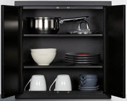 18' Wide Wall Cabinet by Summit Appliance – 18"W x 12"D x 18"H, Metal, Black