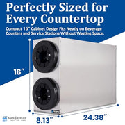 San Jamar 2 Tiers / Silver / 2 Cup Dispensers Cups