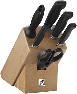 ZWILLING J.A. Henckels Four Star 7-Piece Block Set, Black/Stainless Steel