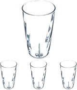 Carlisle FoodService Products Swirl Tumbler, Plastic Cup for Water and Cold Drinks, 16 Oz, 1 Count, Clear (Pack of 4)
