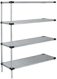 QUANTUM STORAGE SYSTEMS WRSAD4-86-2460SS Solid Shelves Add-On Kit for WRS4-86-2460SS Stainless Steel 4 Shelves 86" H x 60" W x 24" D