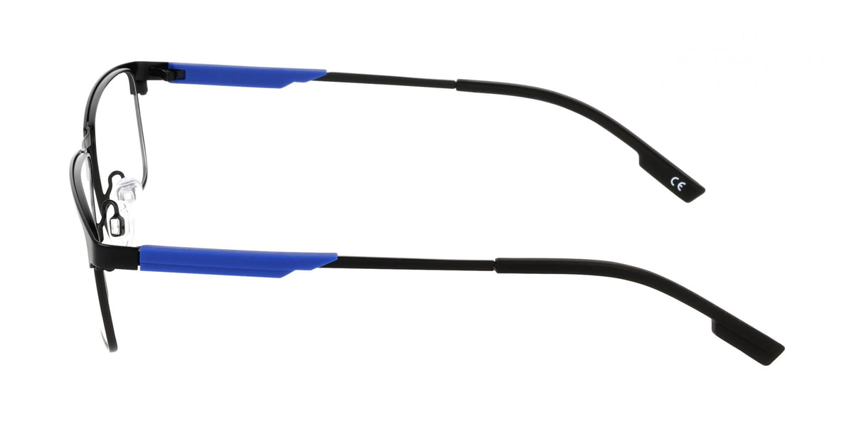Eyeglasses E 1164 002 Satin Black/Blue 54mm by Flexon – 54/15/145, Plastic, Satin Black/Blue, Model FLEXON E1164