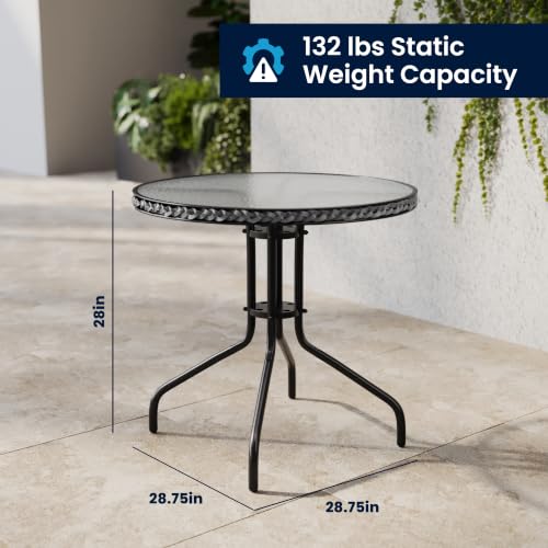 Flash Furniture Clear/Gray / Table + 2 Chair / Contemporary Bistro Sets