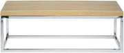 HUBERT Cerve Collection Chrome Display Riser with Butcher Block Top - 7"H