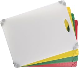 HUBERT Cutting Board Set with Grippers Colored Polypropylene - 15"L x 20"W x 1/2"H, Set 0f 4