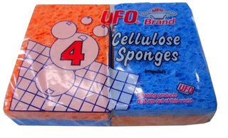 New 351937 Ufo Sponge Cellulose 4 Pc Assorted Color (-Pack) Kitchen Utensil Cheap Wholesale Discount Bulk Kitchenware Kitchen
