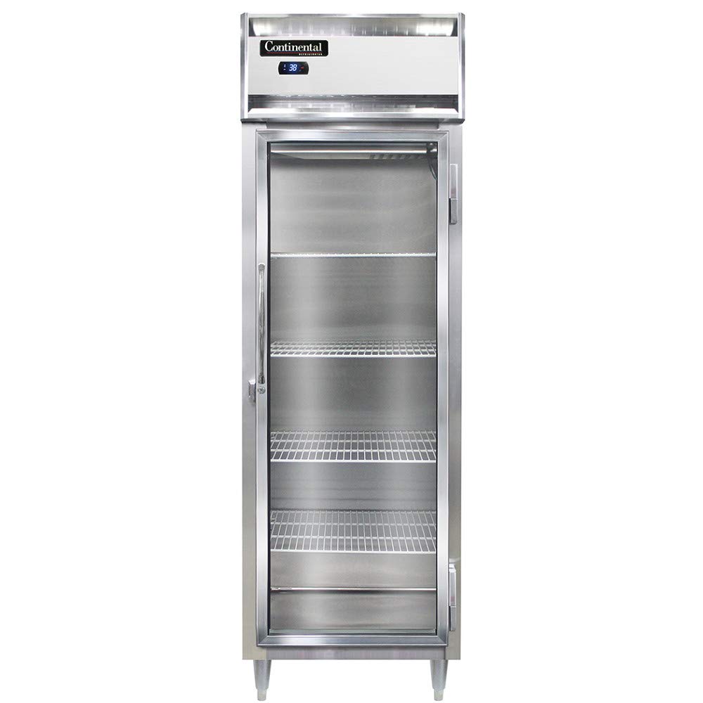 Refrigerator Designer Line Single Section Reach in Glass Door Refrigerator by Continental – Model DL1R-GD