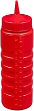 24 oz Squeeze Bottle Dispenser - Wide Mouth, Red with Red Cap