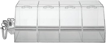 HUBERT Acrylic Bulk Food Bin with Scoop Stackable 4 Section Base Unit - 24"L x 17"W x 9"H