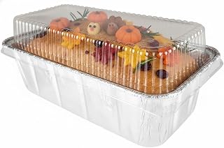 Handi-Foil 2 lb. Aluminum Foil Loaf Bread Pan Tin w/Dome Lid Heavy Duty (pack of 100)