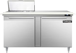 DL60-8C Designer Line Sandwich Unit, 60" W, With 8 Pan Top Openings & 19" Cutting Board