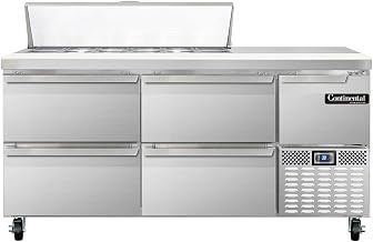 CRA68-12-D Refrigerated Base Sandwich Unit, 68" W, With 12 Pan Openings & Drawers