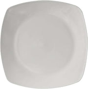 Tuxton China BWH-126C Plate, 12-3/4", Square, Rolled Edge, Microwave and Dishwasher Safe, Oven Proof, Fully Vitrified, Ceramic, DuraTux, White, Pack of 6