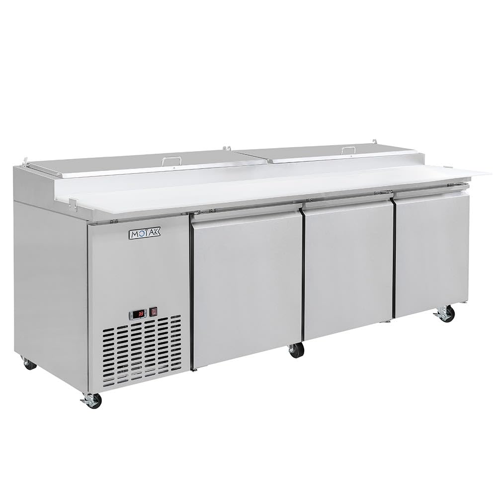 91 7/8" Pizza Prep Table w/Refrigerated Base by MOTAK – 96.46x37.01x45.67, In Description, Check Images, Model MPR-93-X
