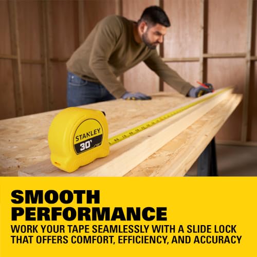 STANLEY 9.1 m / Black, Yellow / Industrial Tape Measures