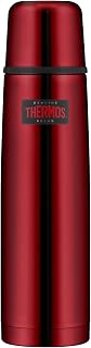 Thermos Light & Compact Stainless Steel Flask, Red, 1 Litre