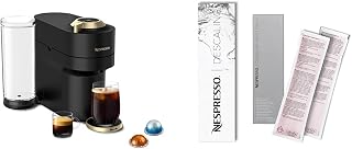 Nespresso Limited-Edition Vertuo Pop+ Coffee and Espresso Maker by Breville, Matte Black Gold Descaling Kit