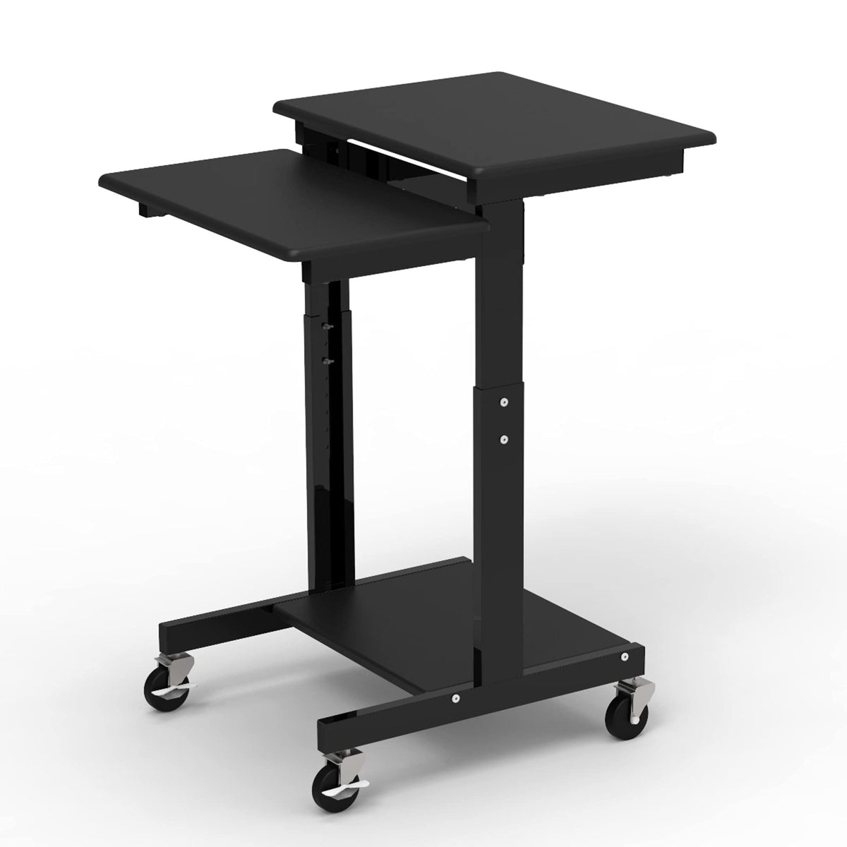 Luxor Black / 24"W x 31"D x 39" to 45"H / Industrial Utility Carts