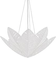 Azores 3-Light Chandelier | Warm Silver Leaf with Handmade Paper Petals | Botanical Magnolia-Inspired Design for Dining Room or Bedroom | Modern Organic Ceiling Fixture | 561-28-WSL