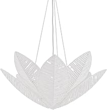 Azores 3-Light Chandelier | Warm Silver Leaf with Handmade Paper Petals | Botanical Magnolia-Inspired Design for Dining Room or Bedroom | Modern Organic Ceiling Fixture | 561-28-WSL