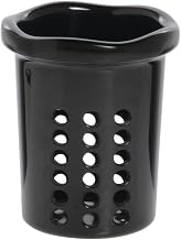 HUBERT Perforated Bain Marie Black Melamine Curveware Pan - 4 11/16"Dia x 5 1/2"D