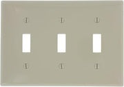 Leviton 3-Gang Toggle Device Switch Wallplate, 80711-I, Ivory