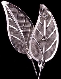 Reliant Ribbon FT-GL1103-Q Gleaming Leaves-12 Pcs Per Pkg. (6 with Rd Floral Accessories, 12 Pieces, Na