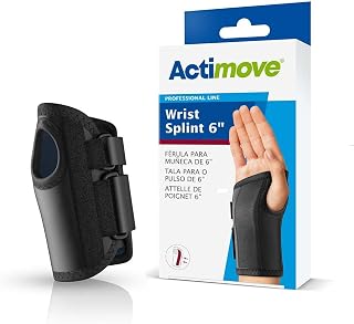 Actimove Professional Edition Wrist Splint 6″ | Wrist Brace for Arthrosis, Rheumatoid Arthritis, Sprains, Tendon, Soft Tissue & Ligament Injuries, Postoperative Care | Black, Left, X-Large