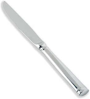 Fortessa Bistro 18/10 Stainless Steel Flatware Solid Handle Steak Knife, Set of 12, Silver