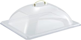 Winco Clear Plastic Dome Cover, Half Size | Dishwasher safe, BPA-free, Great for Cooking, Food Preparation and Restaurant Kitchens