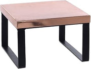 HUBERT Display Riser with Hammered Copper Finish - 12 1/4 L x 12 1/4 W x 6" H
