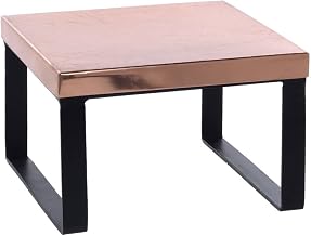 HUBERT Display Riser with Hammered Copper Finish - 12 1/4 L x 12 1/4 W x 6" H