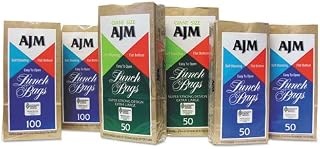 AJM Packaging Lunch Bag Paper Bag, 30lb Kraft, 5 1/8 x 3 1/8 x 10 3/8, 1200 Bags