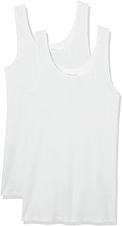 Women's Slim-Fit Ribbed Scoop Neck Tank Tops, Pack of 2
