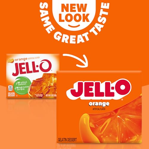 Jell-O Orange / 3 Ounce (Pack of 4) / 1 Gelatin