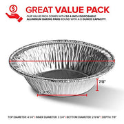 Stock Your Home 50 Pack (4 Inch) / Silver / 50 Pack Pie Pans