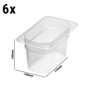() Ninth-Size Translucent Food Pan by Cambro – 0.9-Quart, 0.9 quarts, Plastic, Translucent, Pack of 6