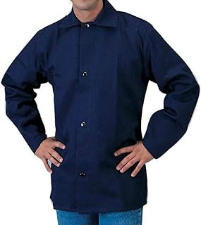 Tillman 6230B 30" 9 oz. Navy Blue FR Cotton Welding Jacket, 3X-Large