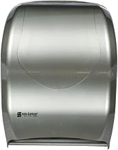 San Jamar Summit Smart System Automatic Paper Towel Dispenser, Electronic Dispensing for Bathroom and Kitchen, 16.06" x 12.69" x 9.75", 1 Count, Stainless Steel