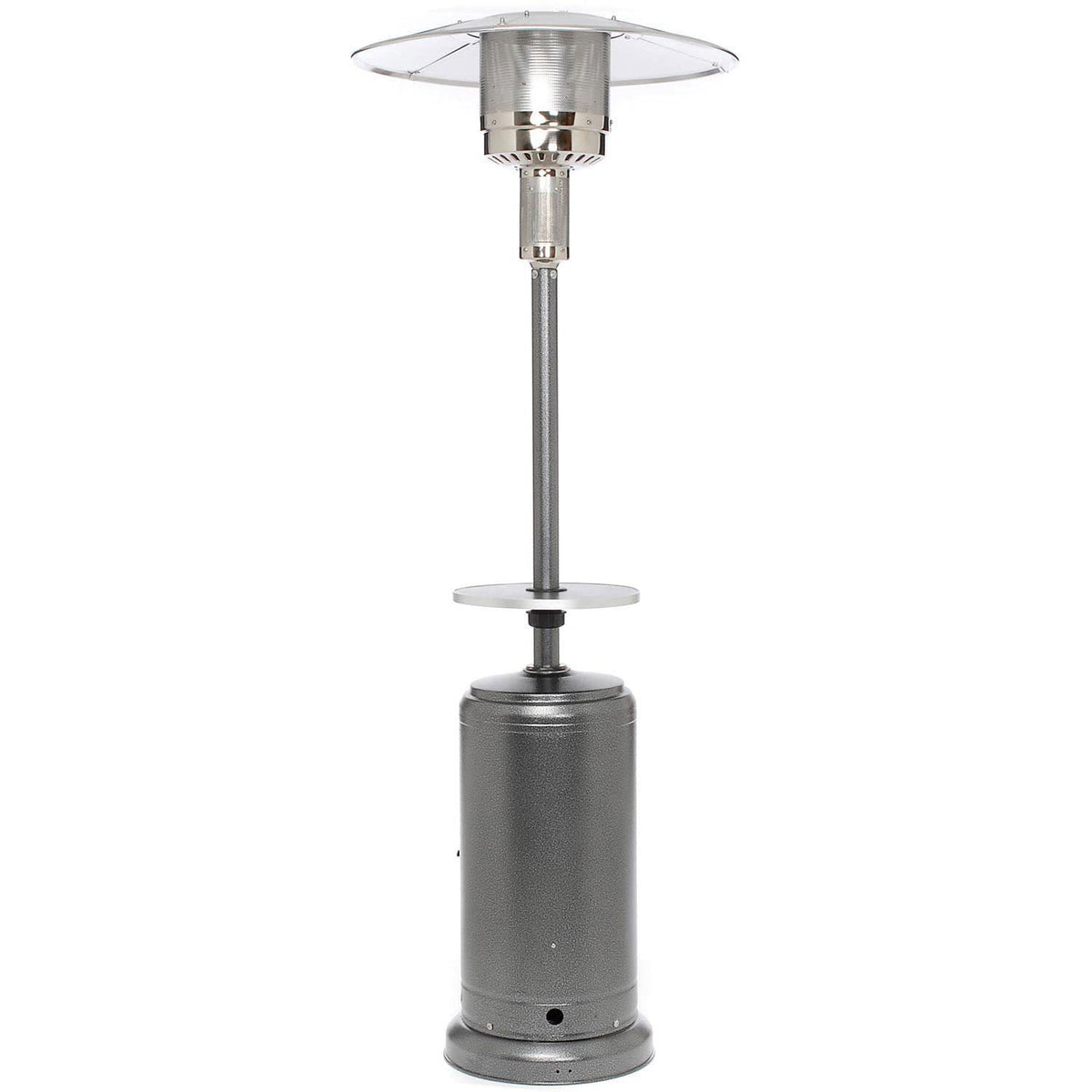 Propane, 41000 BTU, With Table, Silver by AZ Patio Heaters – Steel, Hammered Silver, Model HLDS01-CBT
