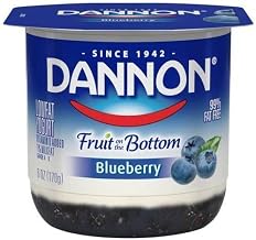 Dannon Fruit on the Bottom Blueberry Yogurt, 6 Ounce -- 12 per case.